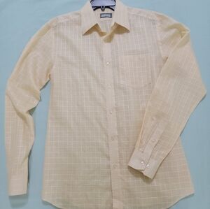 Men's Cream Checkered Shirt Big and Tall. See specs. NEW